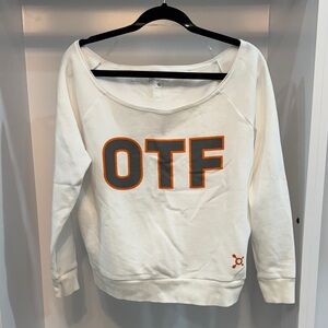 Orangetheory Off-the-Shoulder White Sweater